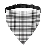 Black And White Madras Pattern Print Over The Collar Dog Bandana