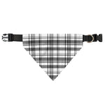 Black And White Madras Pattern Print Over The Collar Dog Bandana