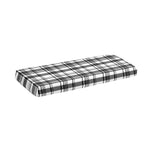 Black And White Madras Pattern Print Piano Keyboard Cover