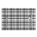 Black And White Madras Pattern Print Placemat