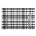 Black And White Madras Pattern Print Placemat