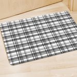 Black And White Madras Pattern Print Polyester Doormat