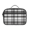 Black And White Madras Pattern Print Portable Lunch Bag