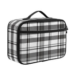 Black And White Madras Pattern Print Portable Lunch Bag