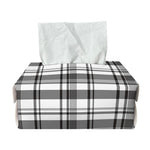 Black And White Madras Pattern Print Rectangle Tissue Box Cover