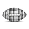 Black And White Madras Pattern Print Rugby Ball