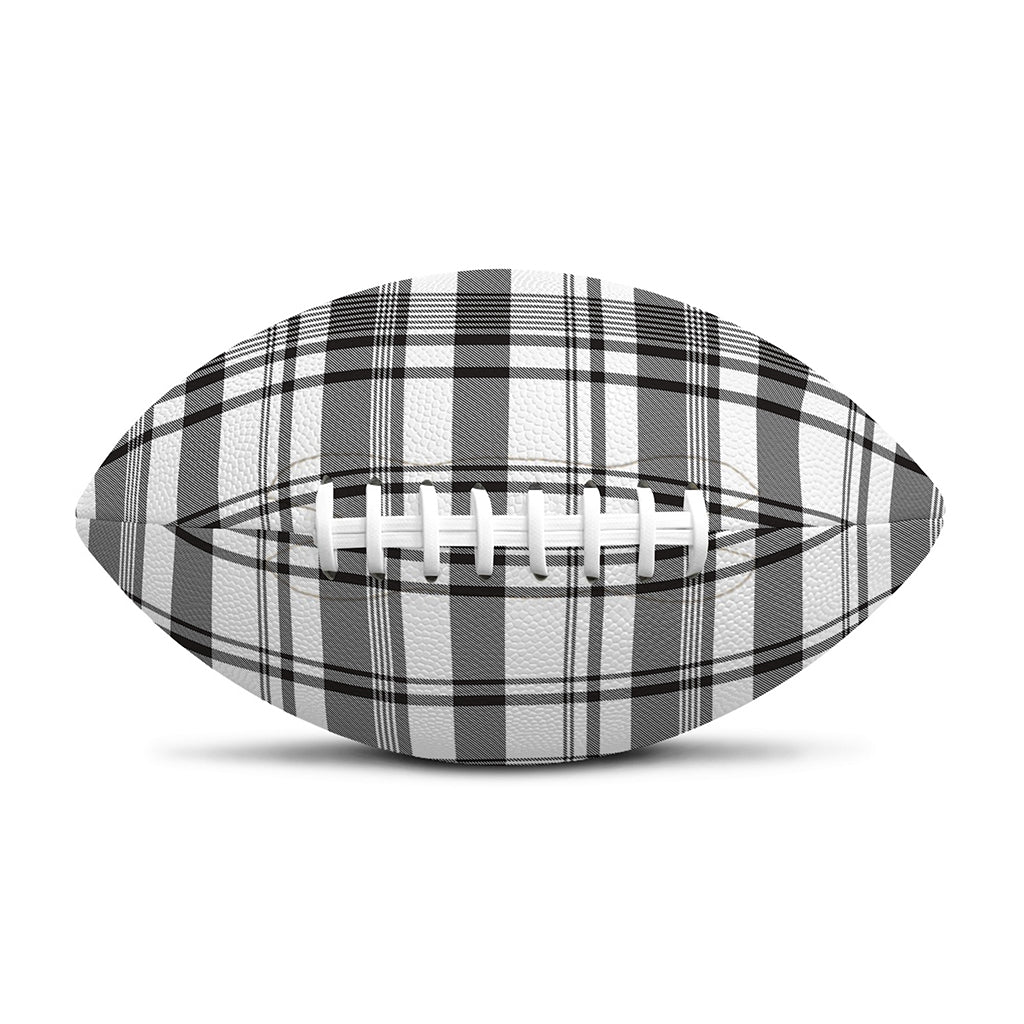 Black And White Madras Pattern Print Rugby Ball