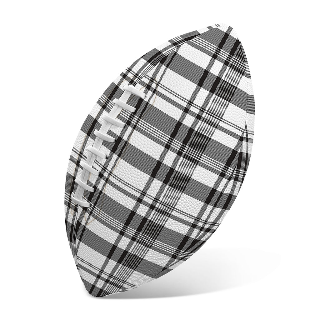 Black And White Madras Pattern Print Rugby Ball