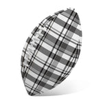 Black And White Madras Pattern Print Rugby Ball
