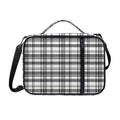 Black And White Madras Pattern Print Shoulder Strap Bible Bag
