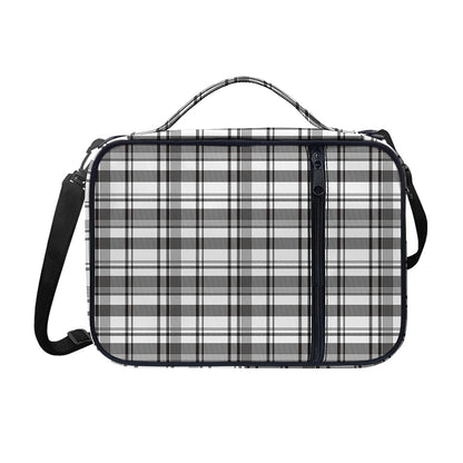 Black And White Madras Pattern Print Shoulder Strap Bible Bag