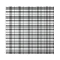 Black And White Madras Pattern Print Silk Bandana