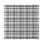 Black And White Madras Pattern Print Silk Bandana