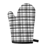 Black And White Madras Pattern Print Single Oven Mitt