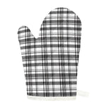 Black And White Madras Pattern Print Single Oven Mitt