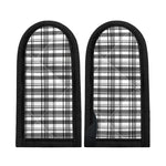 Black And White Madras Pattern Print Skillet Handle Cover