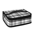 Black And White Madras Pattern Print Small Lunch Bag