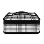 Black And White Madras Pattern Print Small Lunch Bag