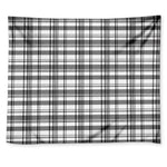 Black And White Madras Pattern Print Tapestry