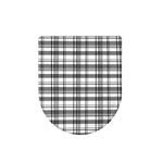 Black And White Madras Pattern Print Toilet Lid Cover