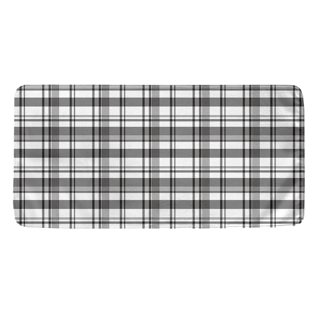 Black And White Madras Pattern Print Towel