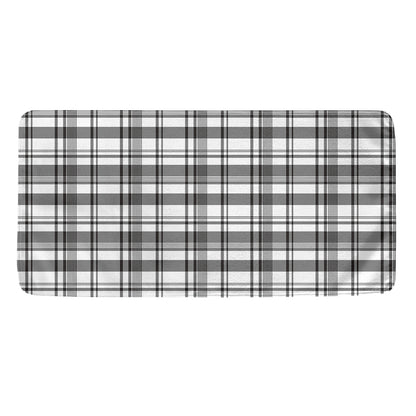 Black And White Madras Pattern Print Towel