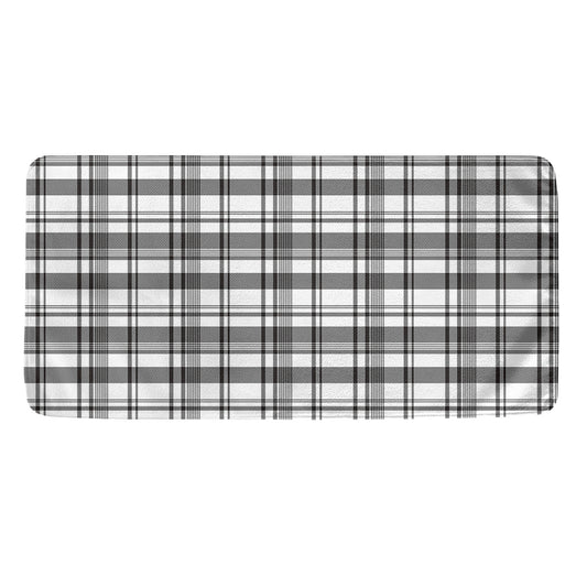 Black And White Madras Pattern Print Towel