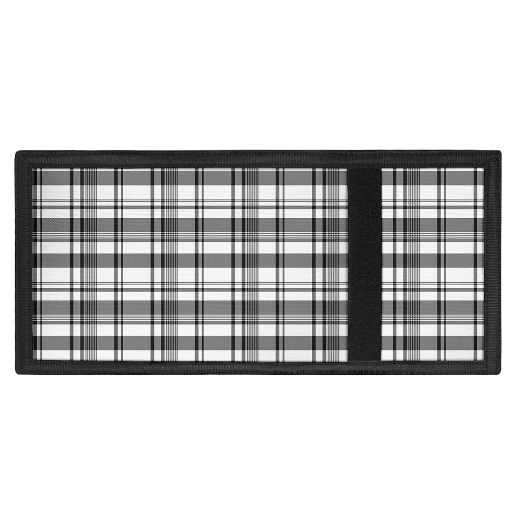 Black And White Madras Pattern Print Trifold Wallet