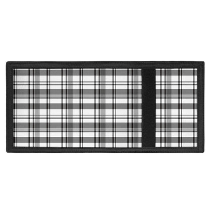 Black And White Madras Pattern Print Trifold Wallet