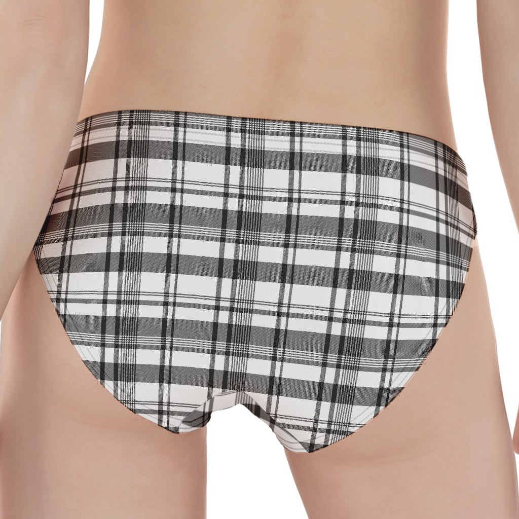 Black And White Madras Pattern Print Women's Panties