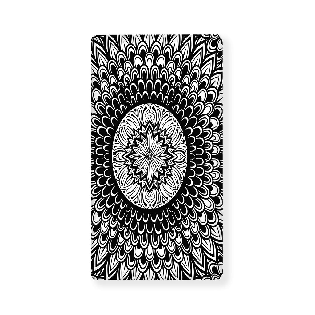 Black And White Mandala Print Baby Crib Sheet