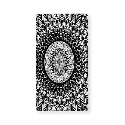 Black And White Mandala Print Baby Crib Sheet