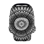 Black And White Mandala Print Baby Seat Cover