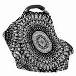 Black And White Mandala Print Baby Seat Cover