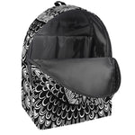 Black And White Mandala Print Backpack