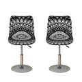 Black And White Mandala Print Bar Stool Covers