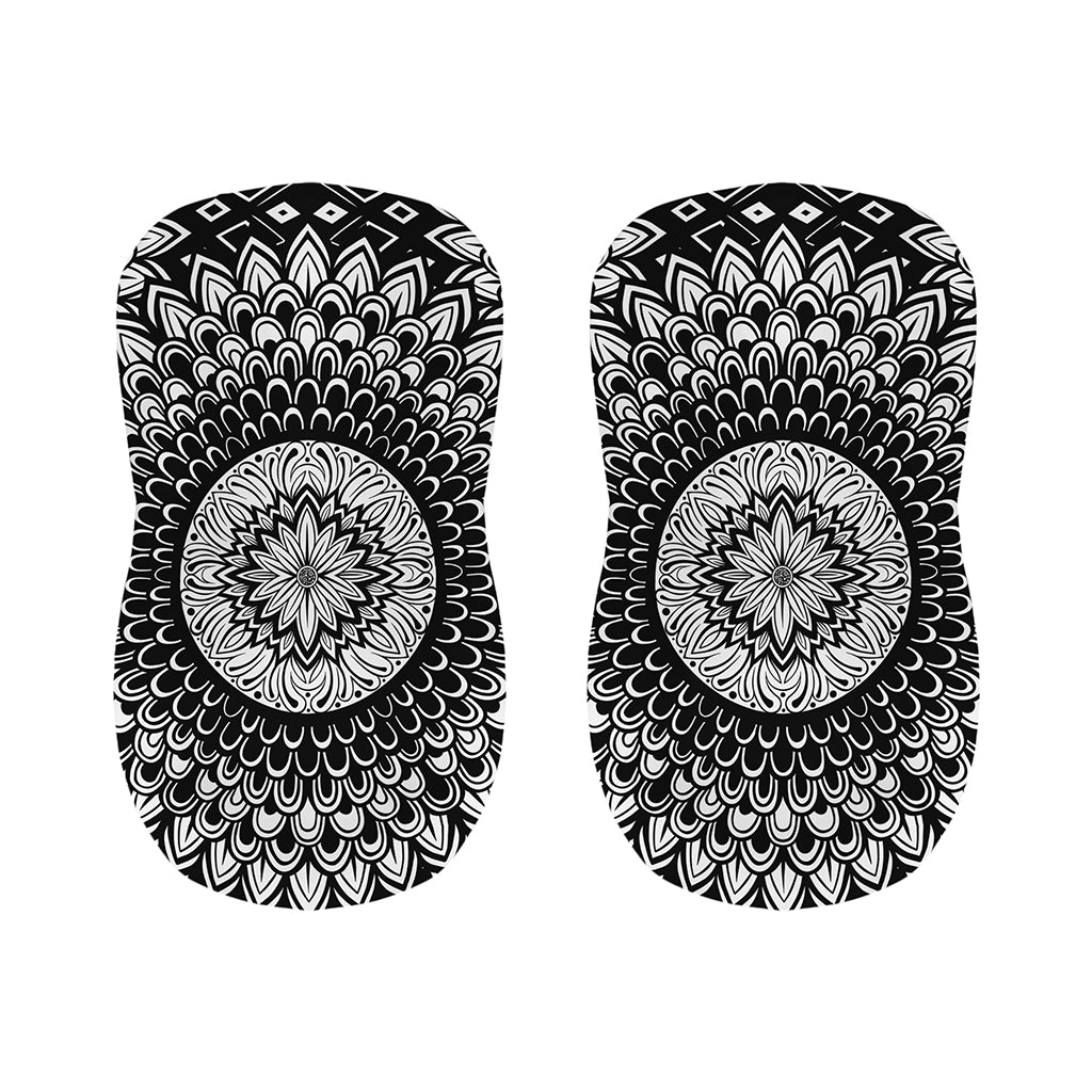 Black And White Mandala Print Bar Stool Covers