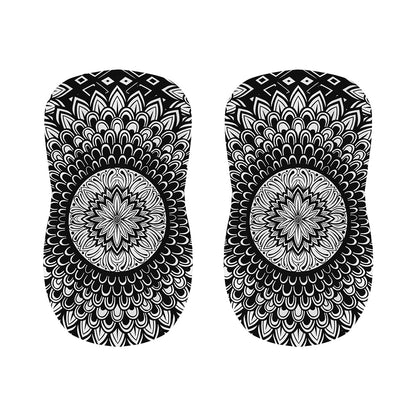 Black And White Mandala Print Bar Stool Covers