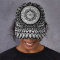 Black And White Mandala Print Baseball Cap