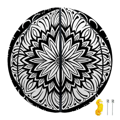 Black And White Mandala Print Basketball