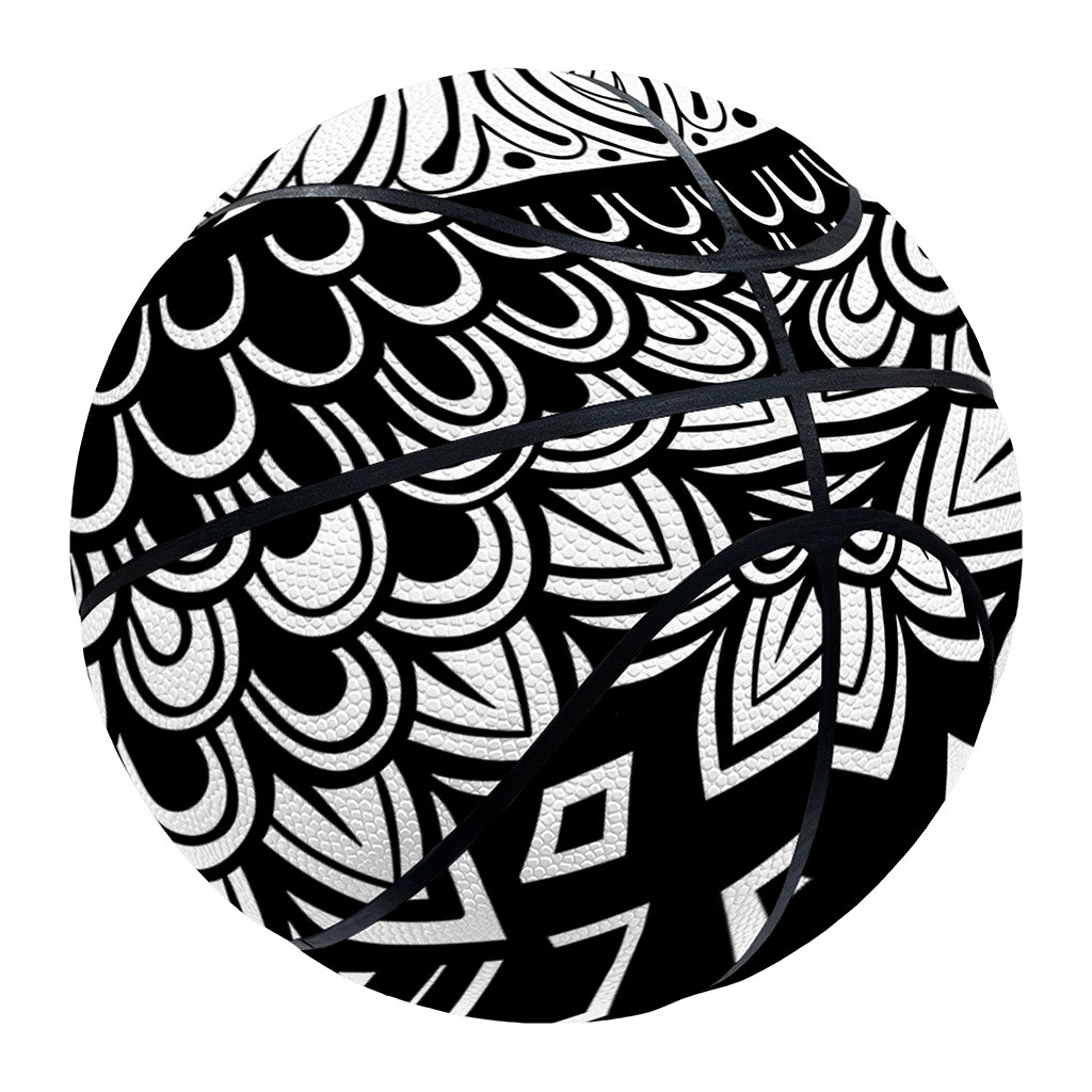 Black And White Mandala Print Basketball