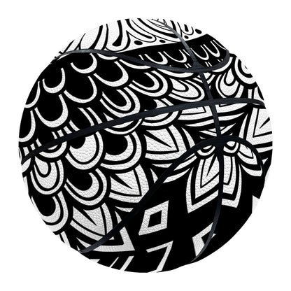 Black And White Mandala Print Basketball