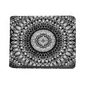 Black And White Mandala Print Bifold Wallet
