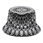Black And White Mandala Print Bucket Hat