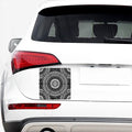 Black And White Mandala Print Car Sticker