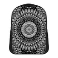 Black And White Mandala Print Casual Backpack