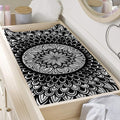 Black And White Mandala Print Changing Pad Cover