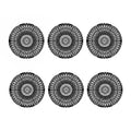 Black And White Mandala Print Coaster Set