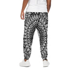 Black And White Mandala Print Cotton Pants
