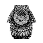 Black And White Mandala Print Dog Zip Up Hoodie
